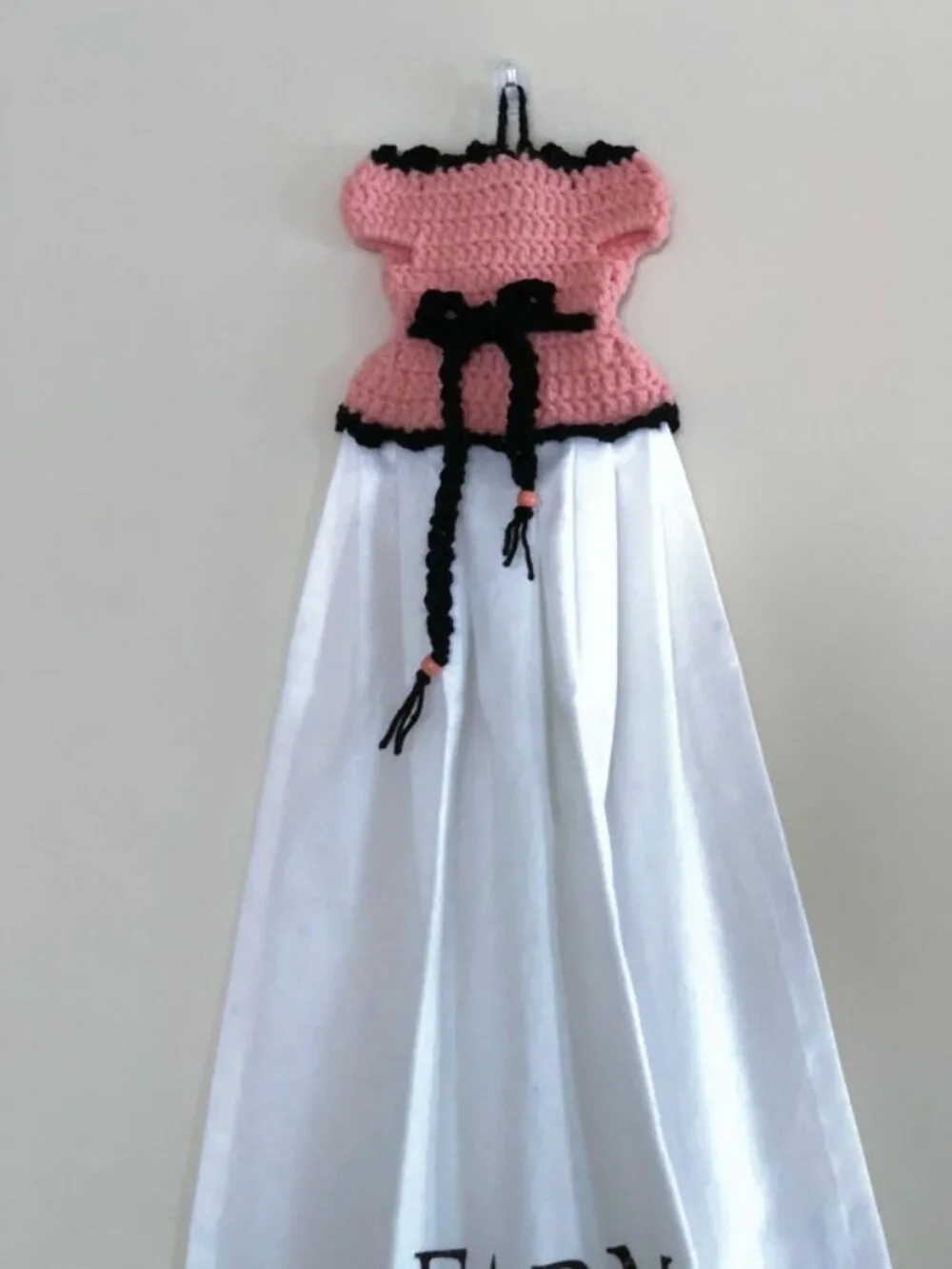 Crochet Farm Fresh Dress Towel, Crochet Hanging Tea Towel